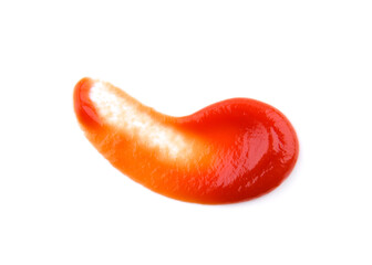 tomato sauce or chili sauce isolated on white background