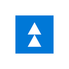 Blue Double Arrow Icon
