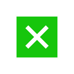 Obraz premium Green Square with Cross 