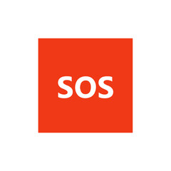 Red Square with Text 
