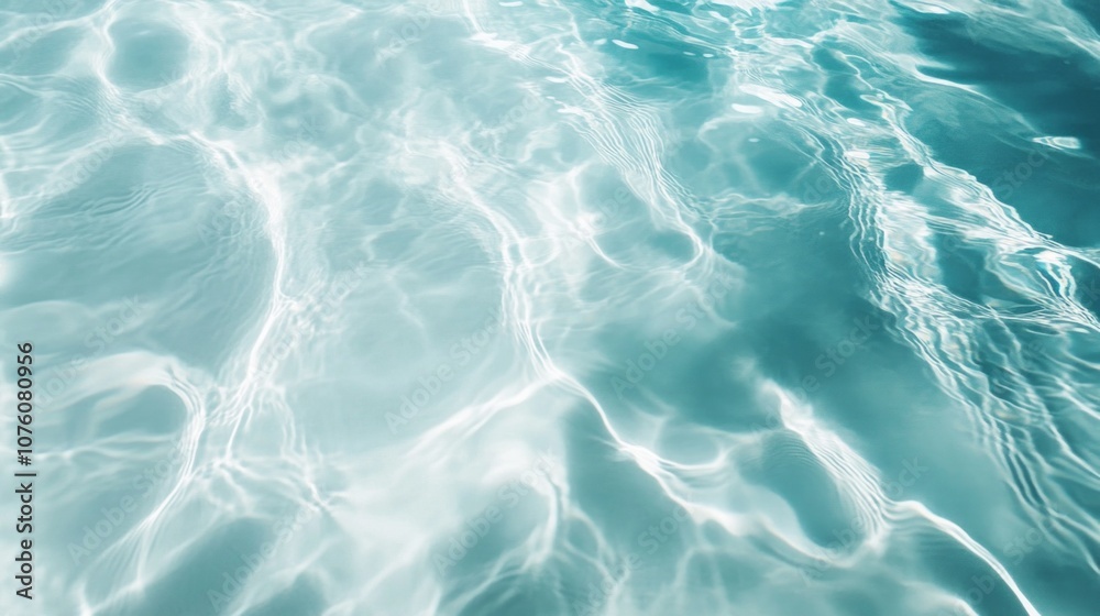 Poster the water is calm and clear, with ripples and waves that create a serene
