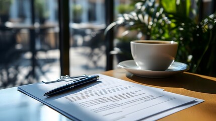 Obraz premium Rejected job application form lying on a desk, symbolizing the disappointment and resilience in the face of career setbacks.
