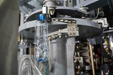 A plastic bottle in the equipment for inflating in different volumes and liters.