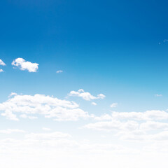 Clear sky and clouds