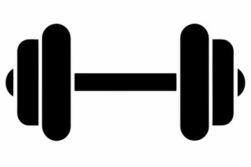 Dumbbell Vector Silhouette, Gym Equipment icon Symbol