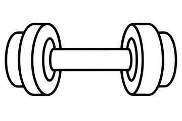 Dumbbell Vector Silhouette, Gym Equipment icon Symbol