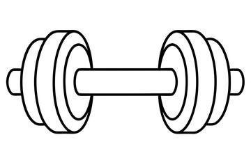 Dumbbell Vector Silhouette, Gym Equipment icon Symbol