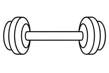 Dumbbell Vector Silhouette, Gym Equipment icon Symbol