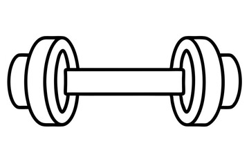 Dumbbell Vector Silhouette, Gym Equipment icon Symbol