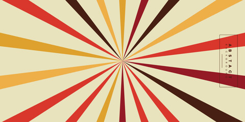 Fototapeta premium Abstract vintage retro sunburst background vector art design