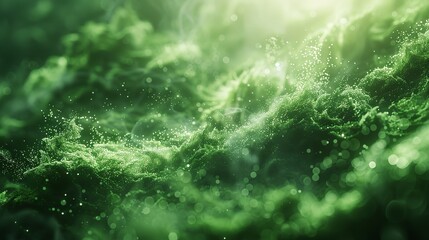 Green luxury Abstract wave dark background with light effect