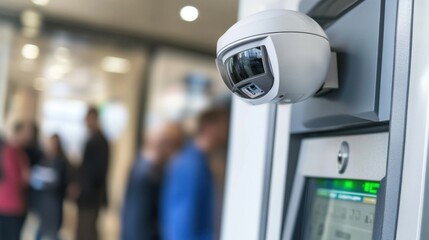 Surveillance Camera Over ATM in Urban Setting