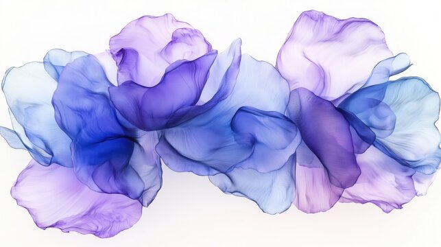 Floating Delicate Petal-Like Abstract Composition in Pastel Tones - Made with Generative AI