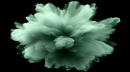 Abstract 3D Green Cloud Illustration