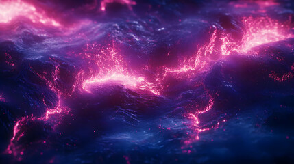 Obraz premium Abstract Background with Pink and Blue Glowing Waves