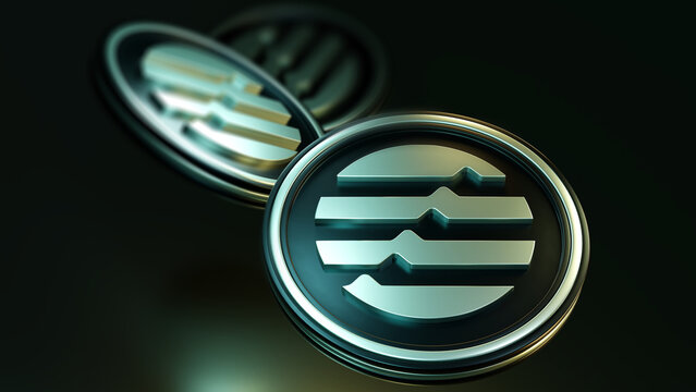 Aptos logo and coins