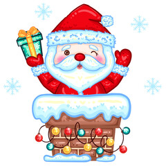 Santa on the chimney