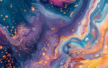 Glass morphism liquid marbling texture. Heatmap style psychedelic surrealistic hologram. Holographic abstract synthwave marble waves design. Rainbow gradient colors. Etherial surface pattern, flow art