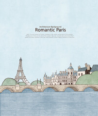 Paris In France Landscape Background 