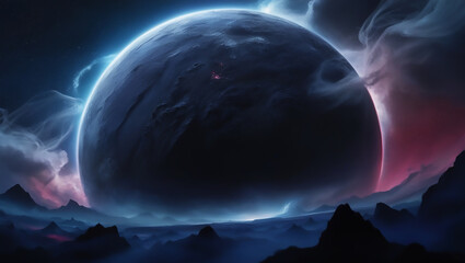 Majestic view of Earth with northern lights in space
