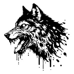 Wolf Zombie Vector Logo