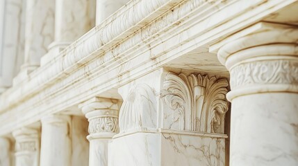 Fototapeta premium Elegant Marble Architecture with Intricate Details