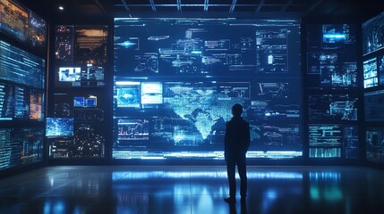 IT Consultant Presenting Tag Cloud About Information