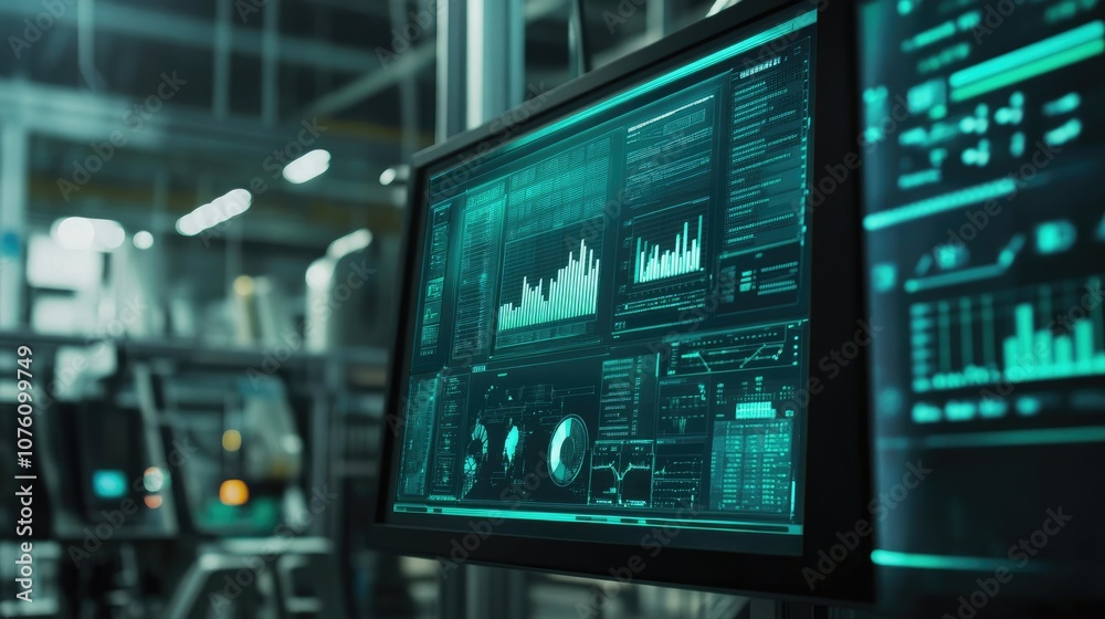 Poster advanced data visualization on a modern computer screen
