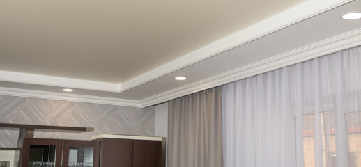 New modern ceiling light in the home.