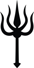 harpoons silhouette vector, poseidon tridents icon black