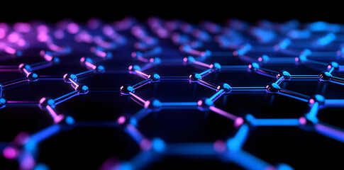 Obraz premium Vibrant Molecular Structure Highlighting Modern Science and Technology, Close-Up of Colorful Molecular Structure Representing Innovation, Molecular Structure with Bright Colors Depicting Cutting-Edge.