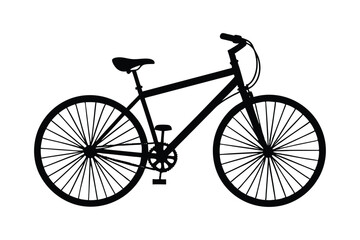 Fototapeta premium bicycle silhouette vector on a white background