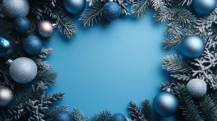 Spooky christmas scene with dark blue and black tones, featuring haunting holiday decorations and eerie atmosphere for a unique and unsettling festive vibe