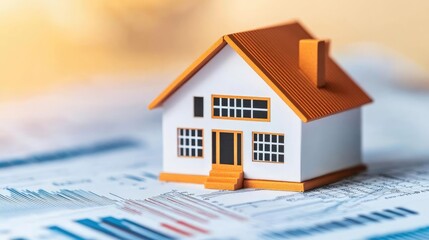 mortgage approval history, focus on past approvals and credit score, rich contrast, double exposure silhouette with report and house icon