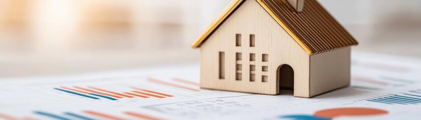 Close-up of property loan rate charts and rate limits document, organized desk layout, modern financial focus, warm lighting, high clarity