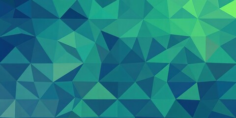 Abstract geometric triangle pattern in shades of blue and green, perfect for a professional and modern PowerPoint background, geometric, background