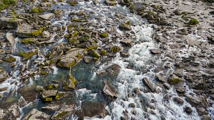 Obraz premium textured waterfall in the Altai mountains