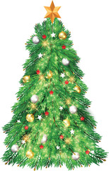 This Vector Christmas Tree illustration provides a beautifully realistic and high-quality depiction of a holiday tree, perfect for seasonal designs and decorations. Easy editable to EPS10 file.