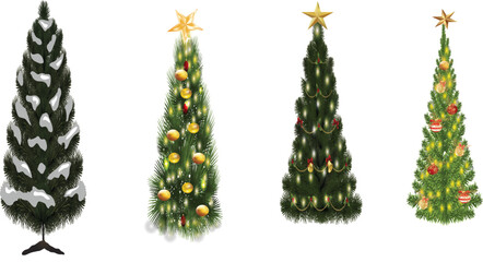 This Vector Christmas Tree illustration provides a beautifully realistic and high-quality depiction of a holiday tree, perfect for seasonal designs and decorations. Easy editable to EPS10 file.