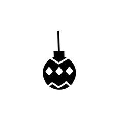 Obraz premium christmas ball silhouette icon