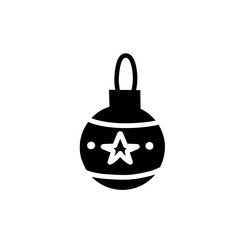 christmas ball silhouette icon