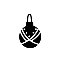 christmas ball silhouette icon
