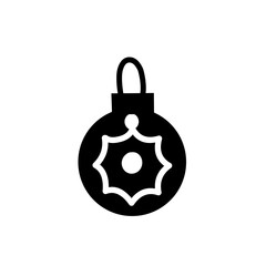 christmas ball silhouette icon