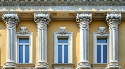 Obraz premium Elegant Architectural Details of Classic Columns