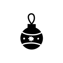 christmas ball silhouette icon