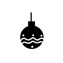 christmas ball silhouette icon