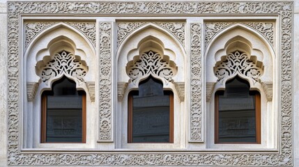 Fototapeta premium Ornate Architectural Windows with Intricate Design