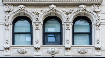 Ornate Architectural Details on Historic Building