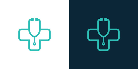 Obraz premium Logo of a combination of medical and health care devices