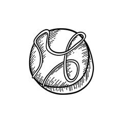 Round chocolate candy. Vector illustration isolated on white background. Black and white sketched style.
